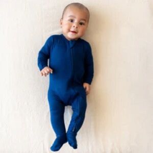 Kyte BABY Zippered Footies One Piece in Navy Blue